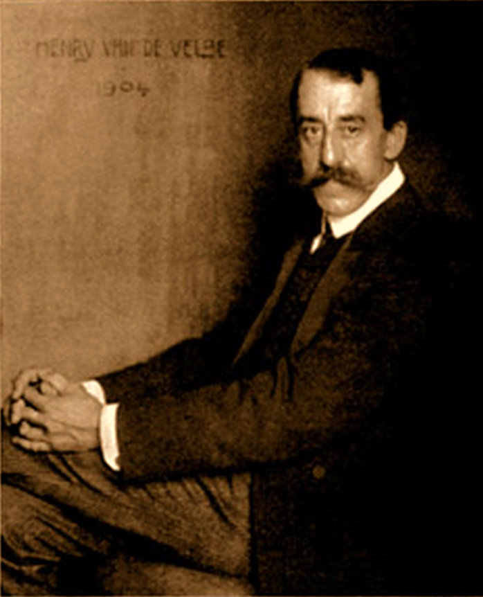 Portrait plate of Henry van de Velde (1863-1957)